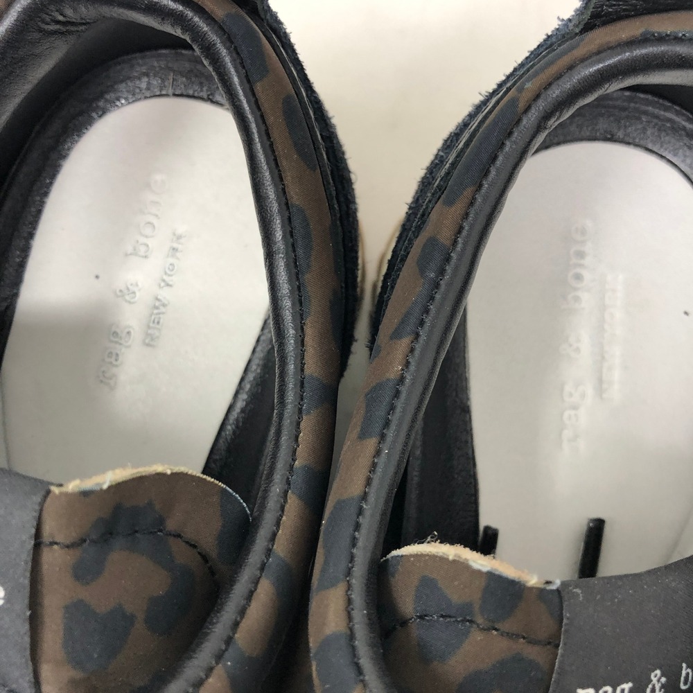 Rag & Bone Womens Retro Runner 38 Sneakers Brown Leopard Print Suede US Size 8 - Picture 4 of 9
